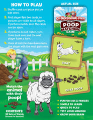 Old MacDonald's Farm - Animal Poop Matching Game