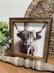 Highland cow, bathroom decor, funny sign