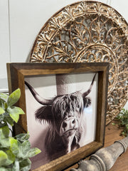 Highland cow, bathroom decor, funny sign