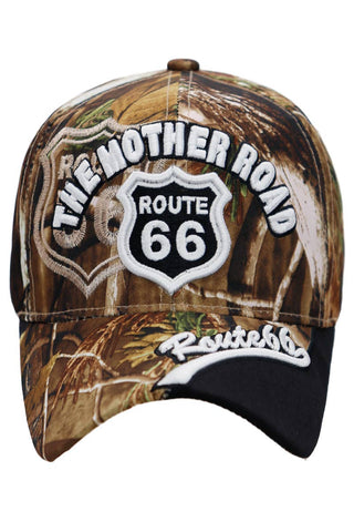 Route 66 The Mother Road Arc Logo Acrylic Baseball Cap