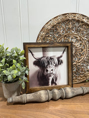 Highland cow, bathroom decor, funny sign