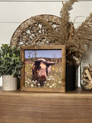 Pig in wildflowers, Spring pig print, Wall Art