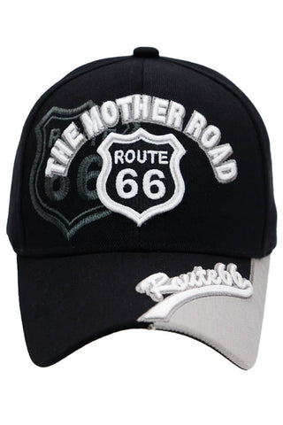 Route 66 The Mother Road Arc Logo Acrylic Baseball Cap