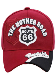 Route 66 The Mother Road Arc Logo Acrylic Baseball Cap