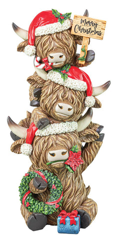 Festive Christmas Highland Cow Stacker