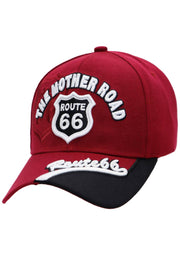 Route 66 The Mother Road Arc Logo Acrylic Baseball Cap