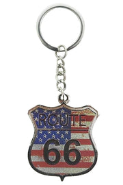 Route 66 Engraved Metal Souvenir Key Chain