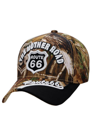 Route 66 The Mother Road Arc Logo Acrylic Baseball Cap