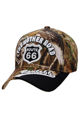 Route 66 The Mother Road Arc Logo Acrylic Baseball Cap