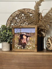 Pig in wildflowers, Spring pig print, Wall Art