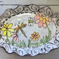 Oval Dragonfly Platter