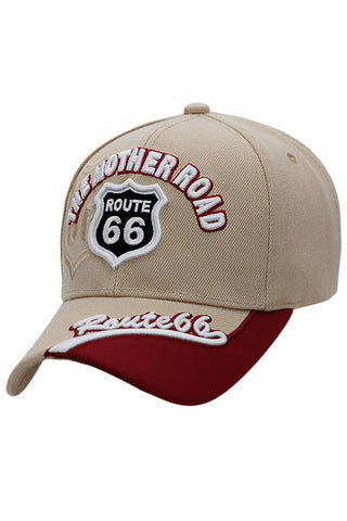 Route 66 The Mother Road Arc Logo Acrylic Baseball Cap