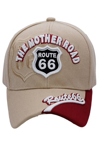 Route 66 The Mother Road Arc Logo Acrylic Baseball Cap