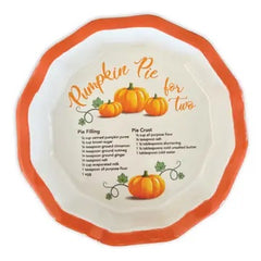 Pumpkin MINI PIE RECIPE PLATES