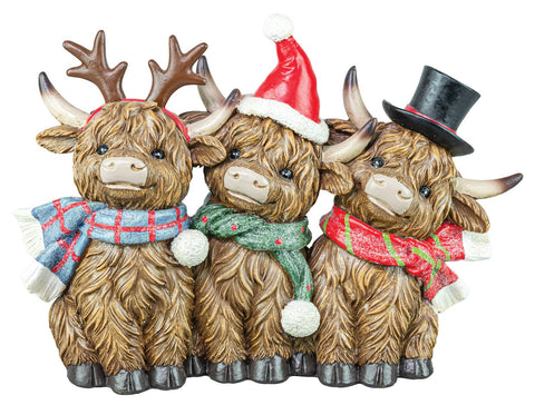 HOLIDAY HIGHLAND COW TRIO