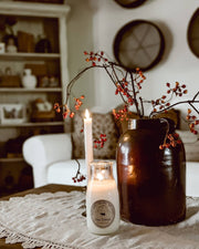 Milk Bottle Candle Cozy Cottage (Orange & Cinnamon)