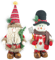 Backcountry Christmas Santa Snowman Stander - 2 Assorted