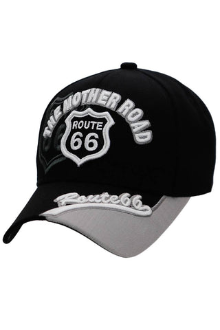 Route 66 The Mother Road Arc Logo Acrylic Baseball Cap