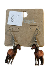 Western Horse Dangle Earrings