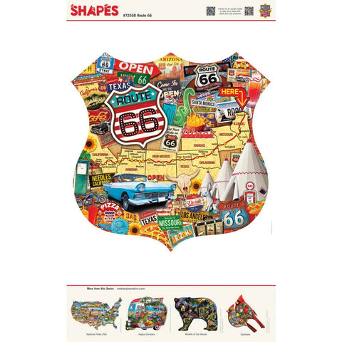 Route 66 1000 Piece Shaped Jigsaw Puzzle