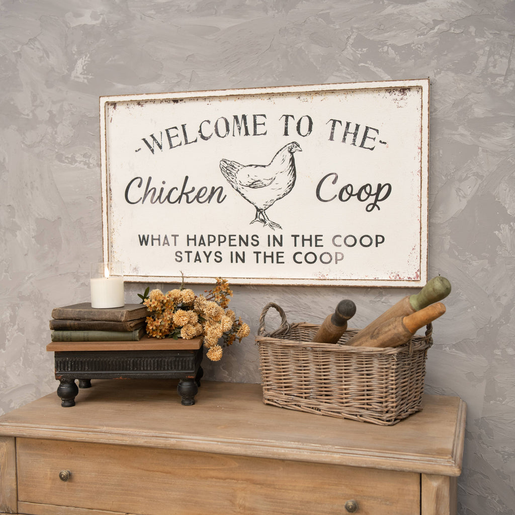 AA193_WELCOME TO THE CHICKEN COOP SIGN – Parkhurst Pumpkin Patch