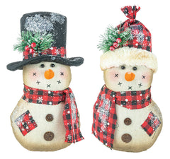 Traditional Christmas Snowman Tabletop - 2 Assorted