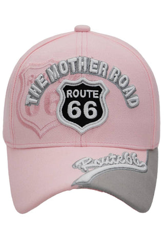 Route 66 The Mother Road Arc Logo Acrylic Baseball Cap