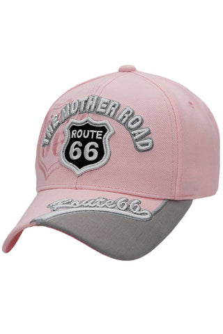 Route 66 The Mother Road Arc Logo Acrylic Baseball Cap